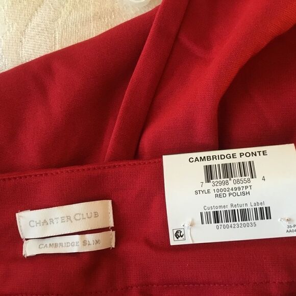 NWT. Charter Club Ponte Knit Slacks Size: … - Picture 6 of 16